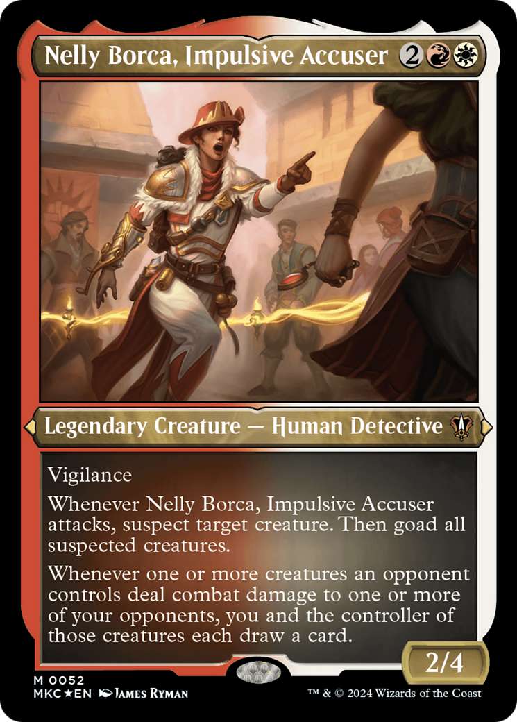 Nelly Borca, Impulsive Accuser (Display Commander) [Murders at Karlov Manor Commander] | Cards and Coasters CA