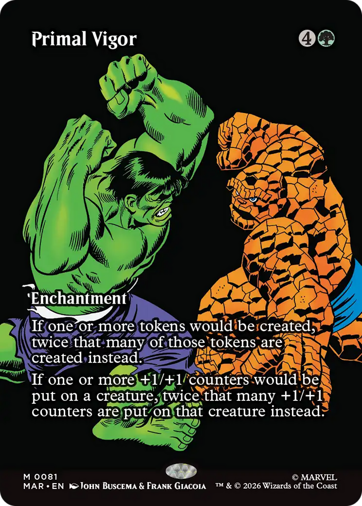 Primal Vigor (Borderless) [Marvel Universe: Eternal-Legal] | Cards and Coasters CA