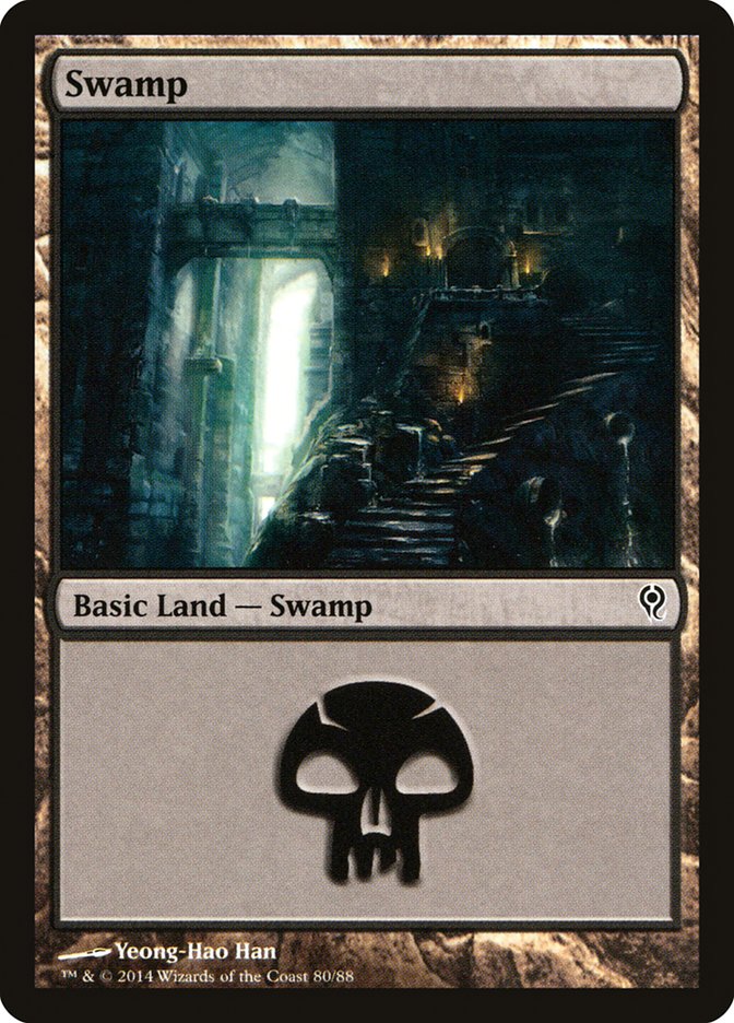 Swamp (80) [Duel Decks: Jace vs. Vraska] | Cards and Coasters CA