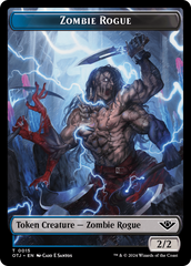 Mercenary // Zombie Rogue Double-Sided Token [Outlaws of Thunder Junction Tokens] | Cards and Coasters CA