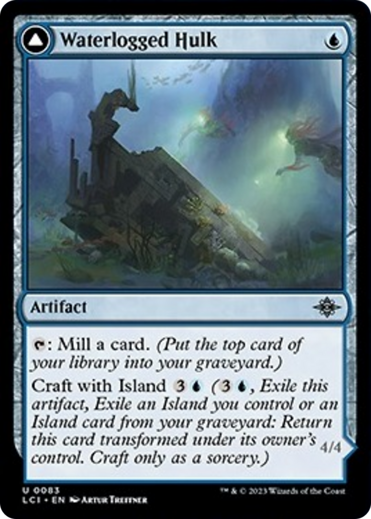 Waterlogged Hulk // Watertight Gondola [The Lost Caverns of Ixalan] | Cards and Coasters CA