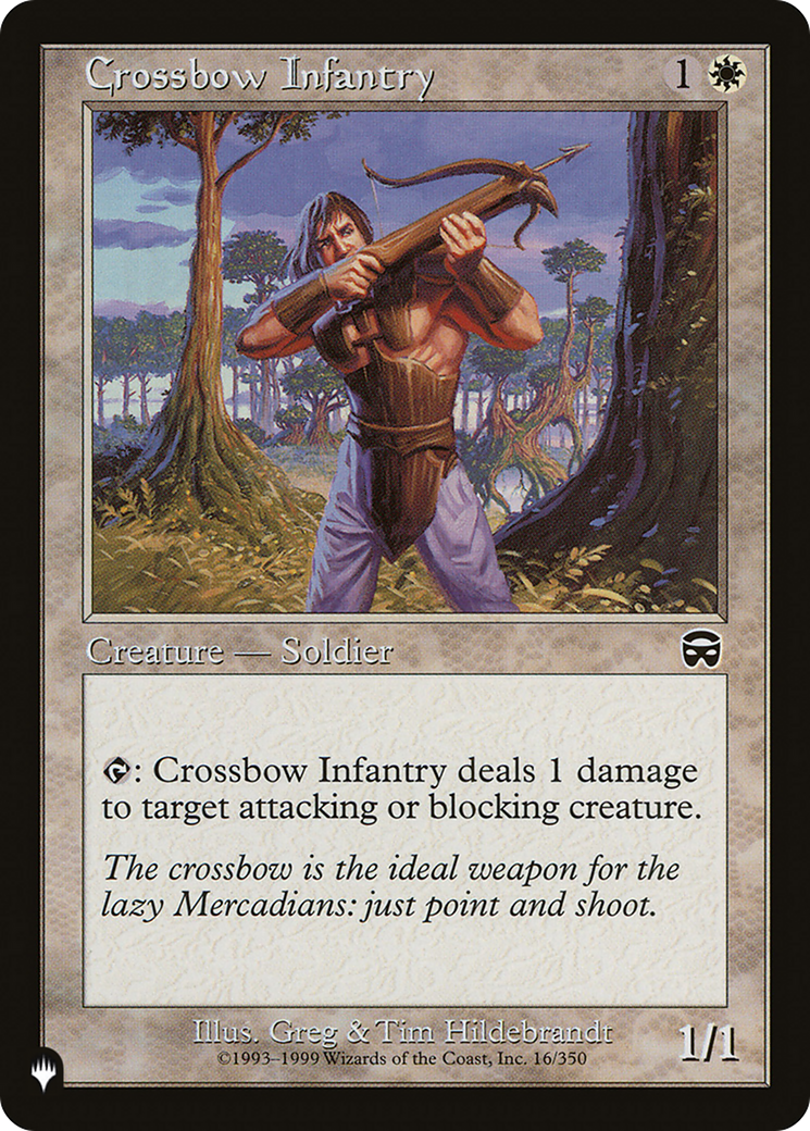 Crossbow Infantry [The List Reprints] | Cards and Coasters CA