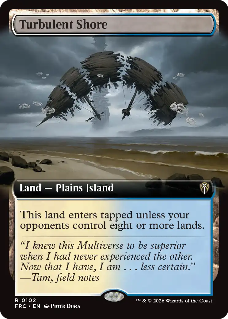 Turbulent Shore (Extended Art) [Reality Fracture Commander] | Cards and Coasters CA