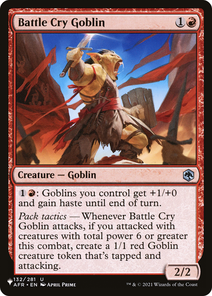 Battle Cry Goblin [The List Reprints] | Cards and Coasters CA