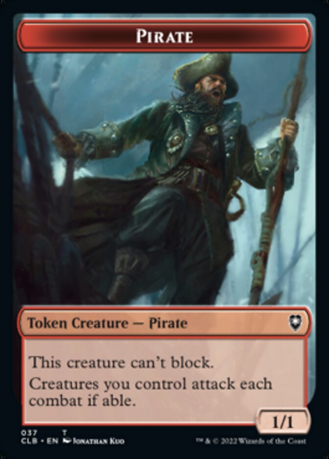 Pirate // Goblin Double-Sided Token [Commander Legends: Battle for Baldur's Gate Tokens] | Cards and Coasters CA