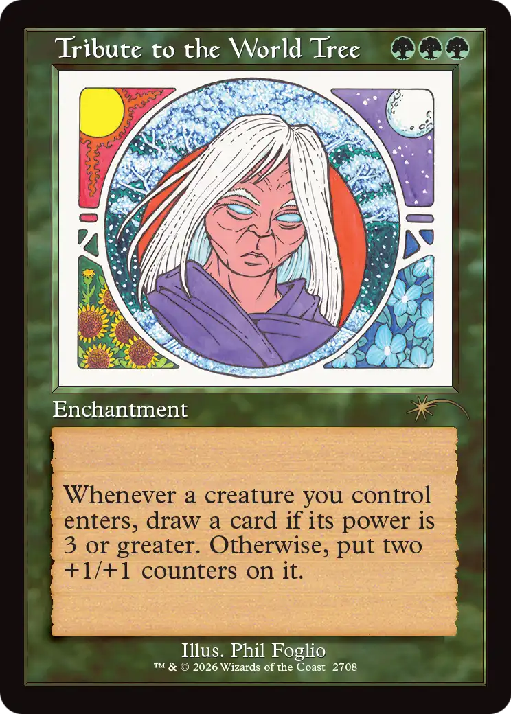 Tribute to the World Tree (Retro Frame) [Secret Lair Drop Series] | Cards and Coasters CA