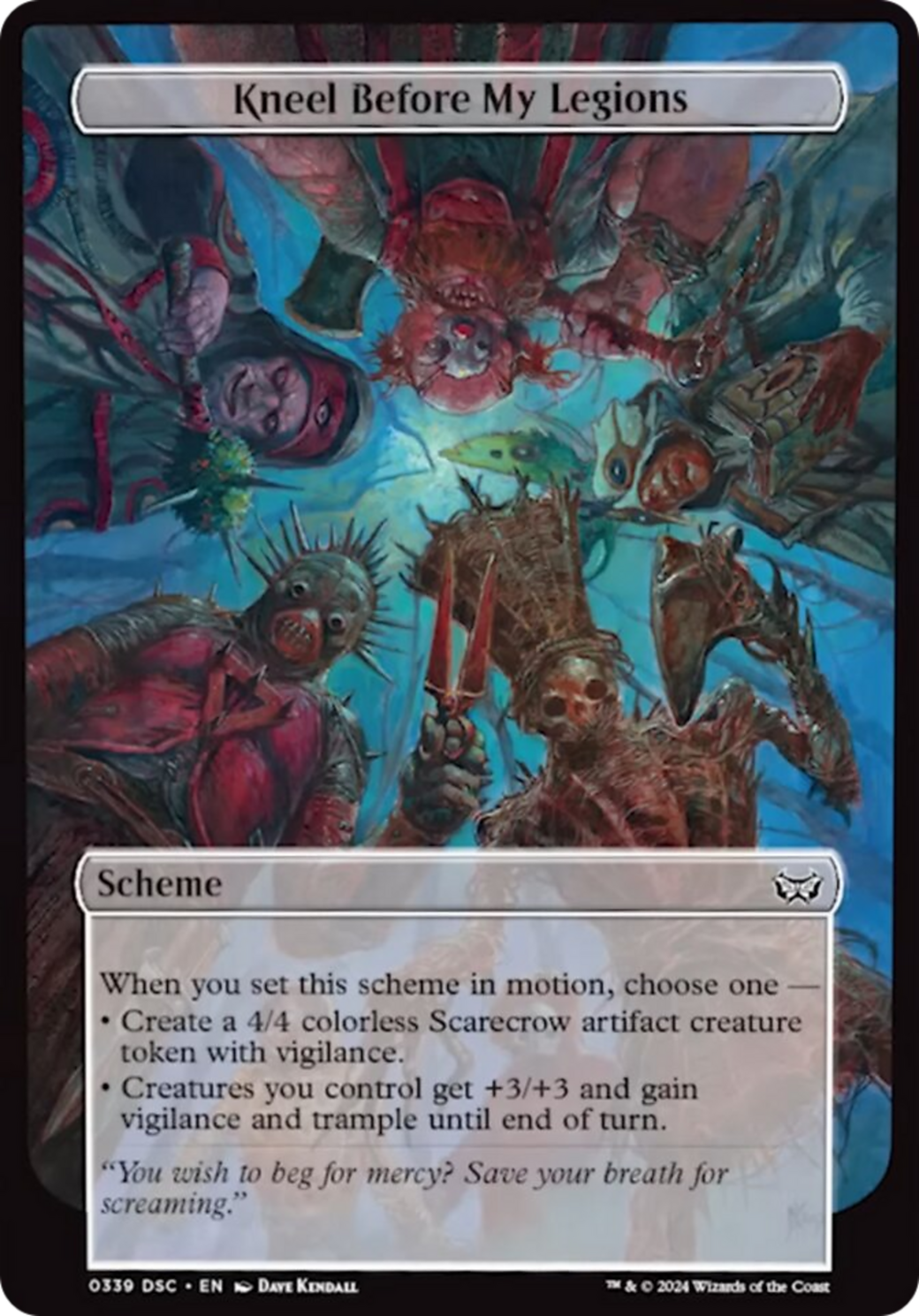 Kneel Before My Legions (Full Art) [Duskmourn: Archenemy] | Cards and Coasters CA