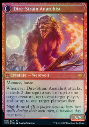 Volatile Arsonist // Dire-Strain Anarchist [Innistrad: Crimson Vow Prerelease Promos] | Cards and Coasters CA