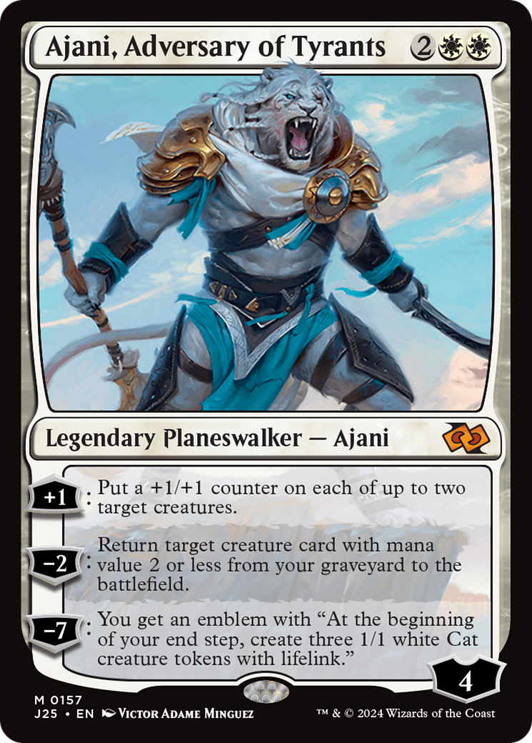 Ajani, Adversary of Tyrants [Foundations Jumpstart] | Cards and Coasters CA