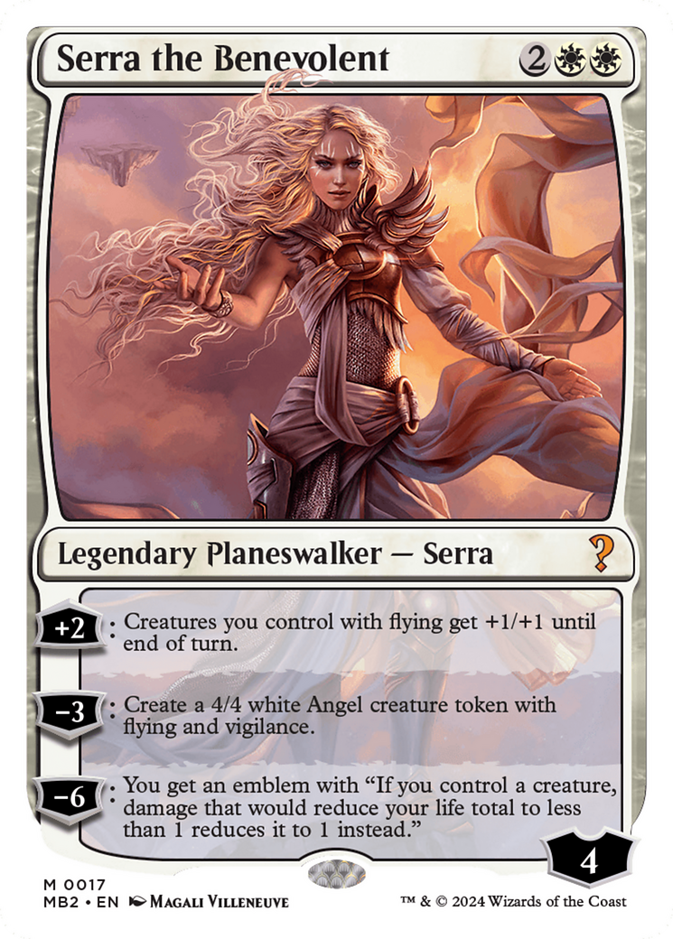 Serra the Benevolent (White Border) [Mystery Booster 2] | Cards and Coasters CA