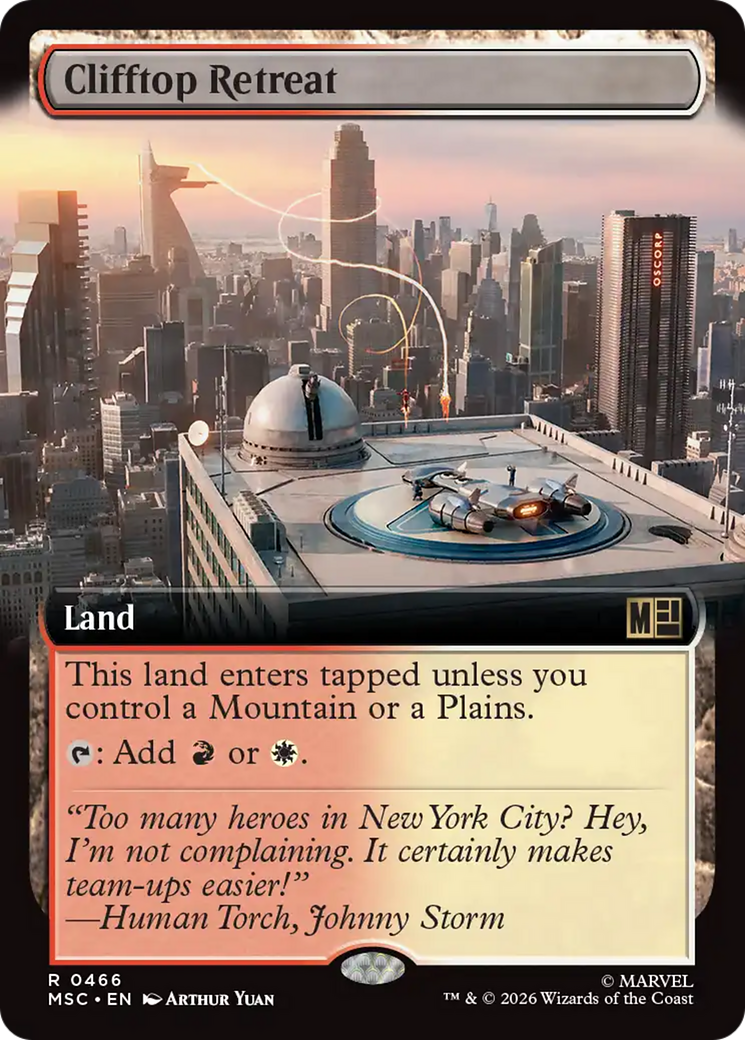 Clifftop Retreat (Extended Art) [Marvel Super Heroes Commander] | Cards and Coasters CA