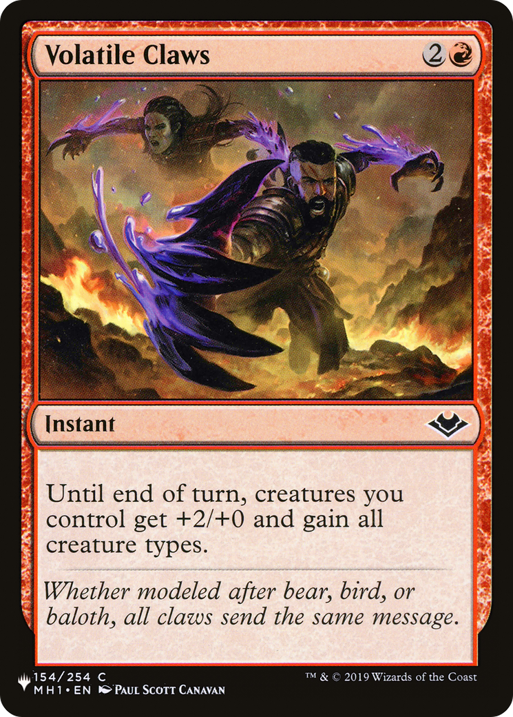 Volatile Claws [The List] | Cards and Coasters CA