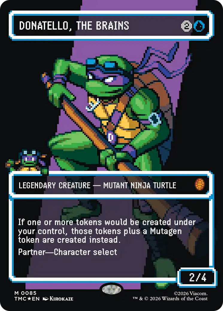 Donatello, the Brains (0085) (Borderless) (Surge Foil) [Teenage Mutant Ninja Turtles Commander] | Cards and Coasters CA