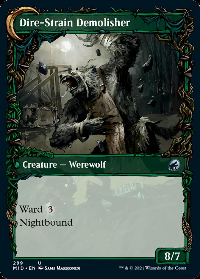 Burly Breaker // Dire-Strain Demolisher (Showcase Equinox) [Innistrad: Midnight Hunt] | Cards and Coasters CA