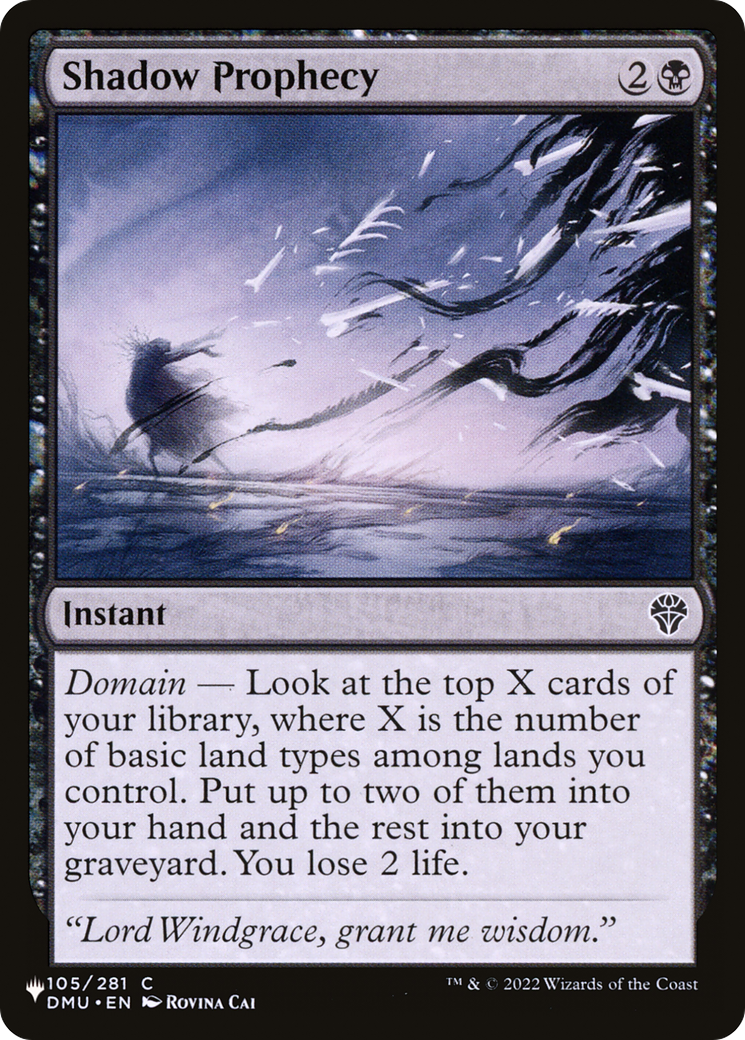 Shadow Prophecy [The List] | Cards and Coasters CA