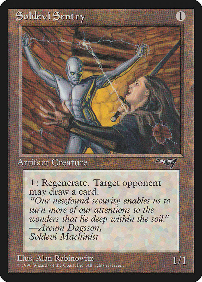 Soldevi Sentry (Hands Raised) [Alliances] | Cards and Coasters CA