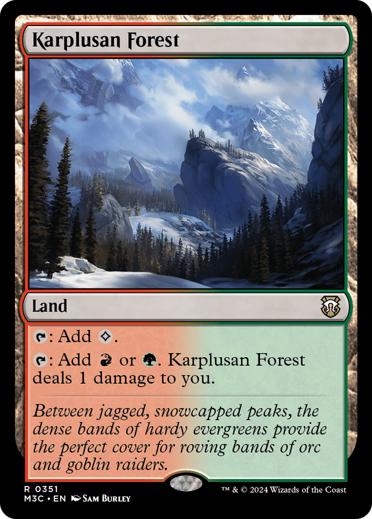 Karplusan Forest (Ripple Foil) [Modern Horizons 3 Commander] | Cards and Coasters CA