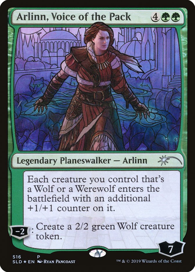 Arlinn, Voice of the Pack (Stained Glass) [Secret Lair Drop Promos] | Cards and Coasters CA