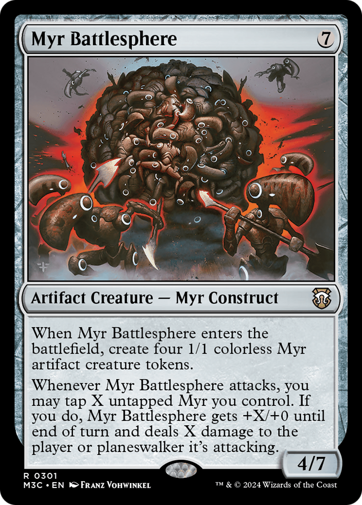 Myr Battlesphere (Ripple Foil) [Modern Horizons 3 Commander] | Cards and Coasters CA