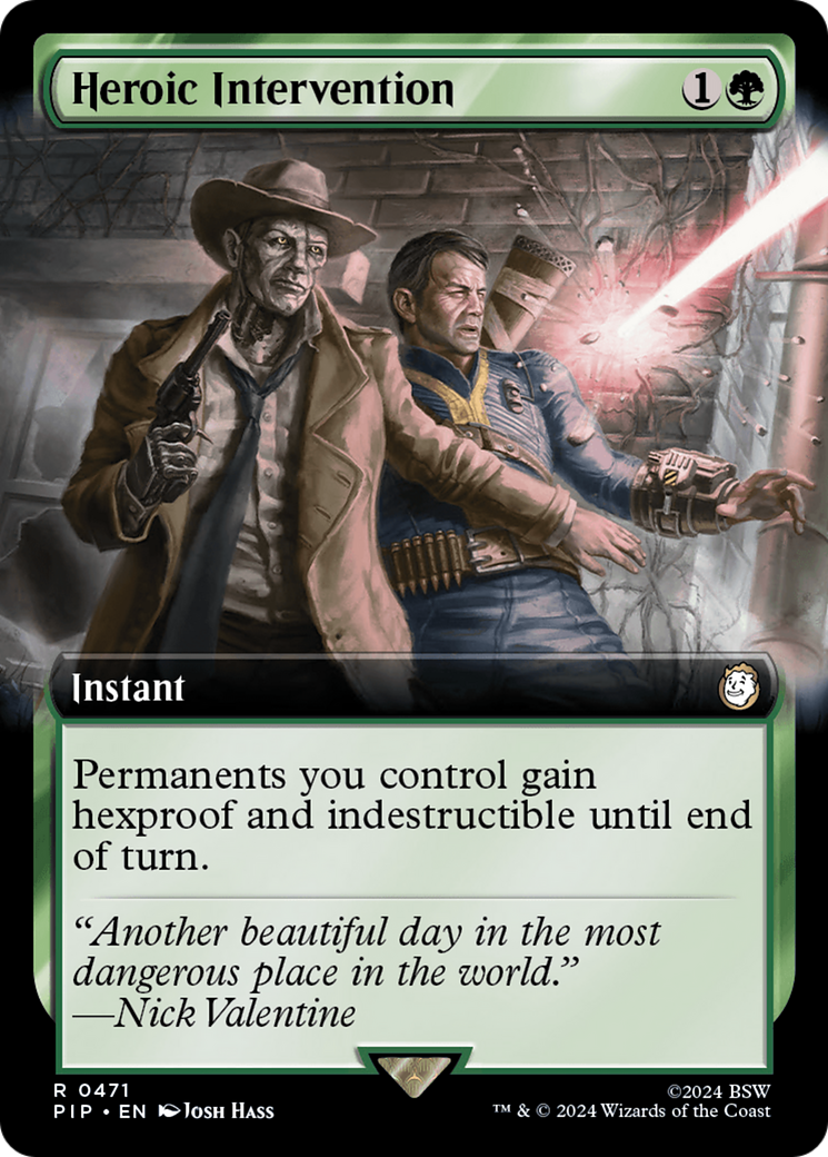 Heroic Intervention (Extended Art) [Fallout] | Cards and Coasters CA