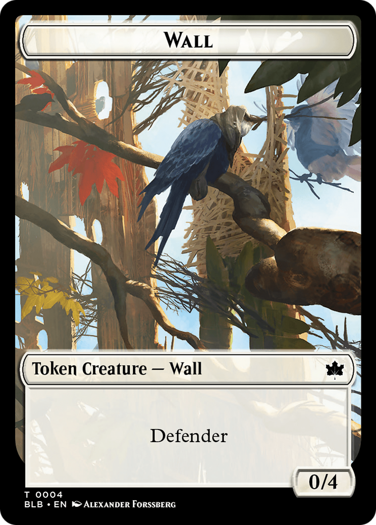 Wall // Intrepid Rabbit Double-Sided Token [Bloomburrow Tokens] | Cards and Coasters CA