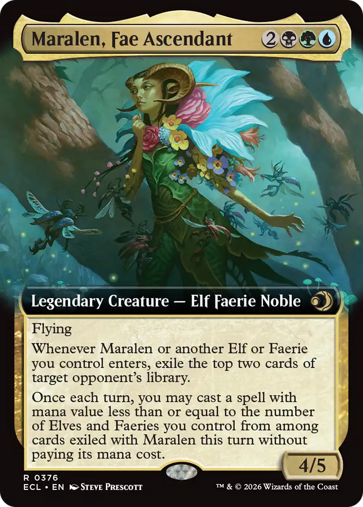 Maralen, Fae Ascendant (Extended Art) [Lorwyn Eclipsed] | Cards and Coasters CA