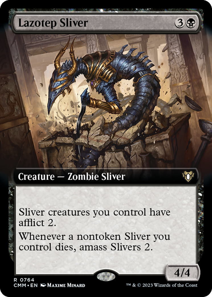 Lazotep Sliver (Extended Art) [Commander Masters] | Cards and Coasters CA