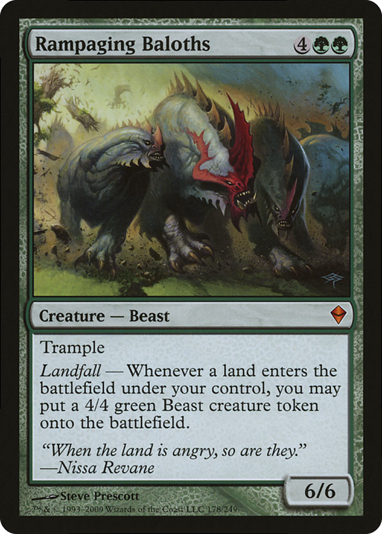 Rampaging Baloths (Zendikar) (Oversized) [Oversize Cards] | Cards and Coasters CA