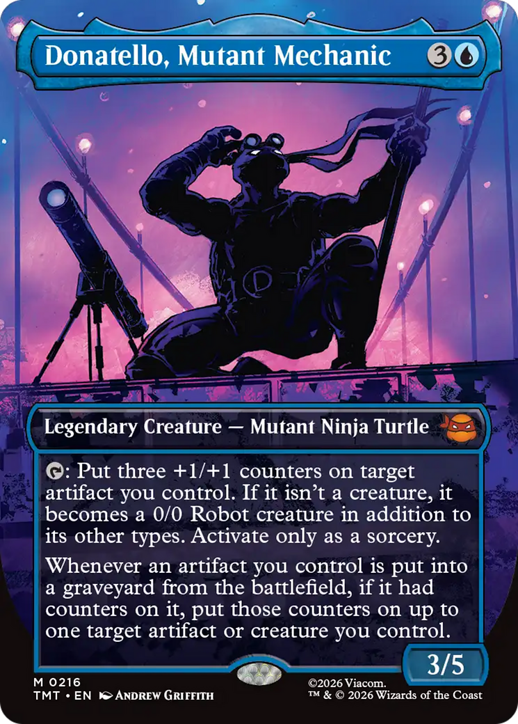 Donatello, Mutant Mechanic (Borderless) [Teenage Mutant Ninja Turtles] | Cards and Coasters CA