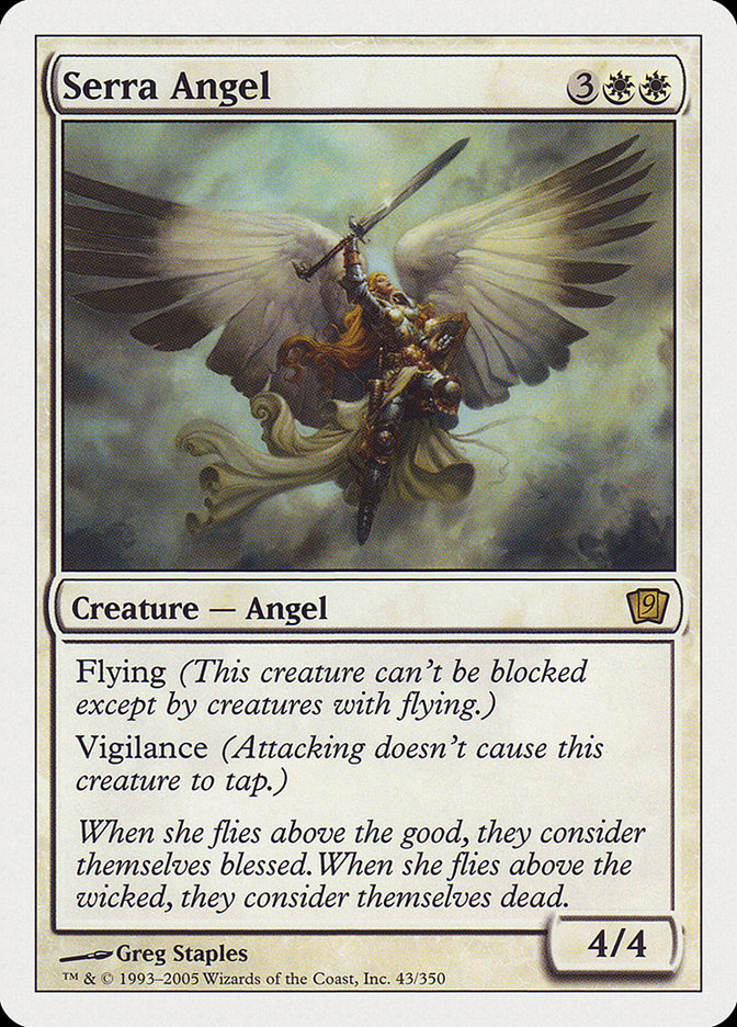 Serra Angel (9th Edition) [Oversize Cards] | Cards and Coasters CA