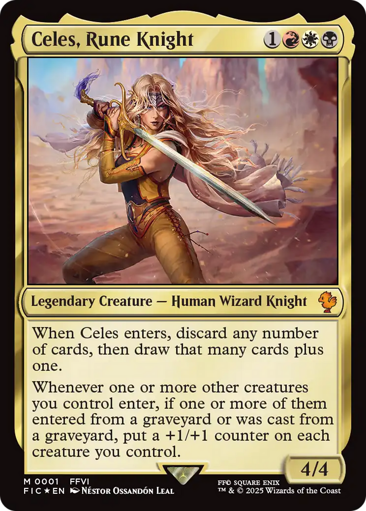 Celes, Rune Knight (0001) [FINAL FANTASY Commander] | Cards and Coasters CA
