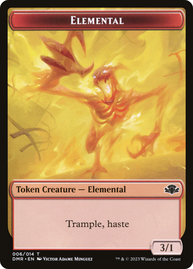 Elemental Token [Dominaria Remastered Tokens] | Cards and Coasters CA