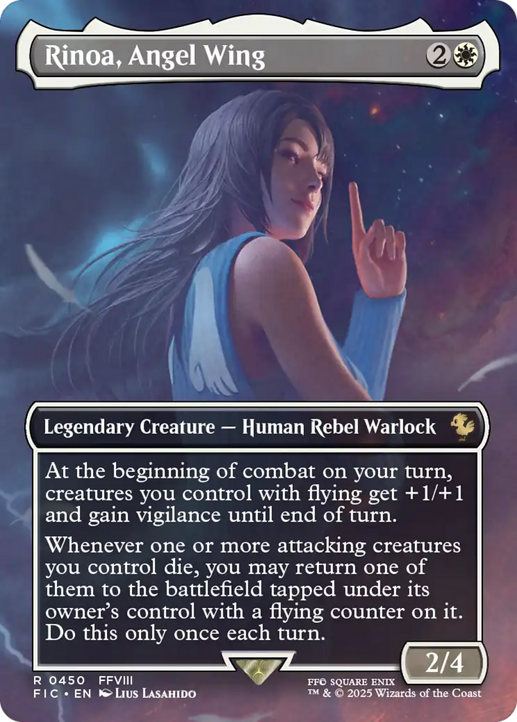 Rinoa, Angel Wing (Borderless) [FINAL FANTASY Commander] | Cards and Coasters CA