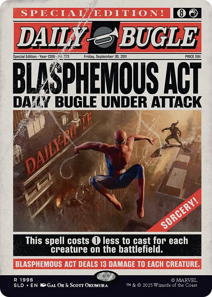 Blasphemous Act (1998) (Rainbow Foil) [Secret Lair Drop Series] | Cards and Coasters CA