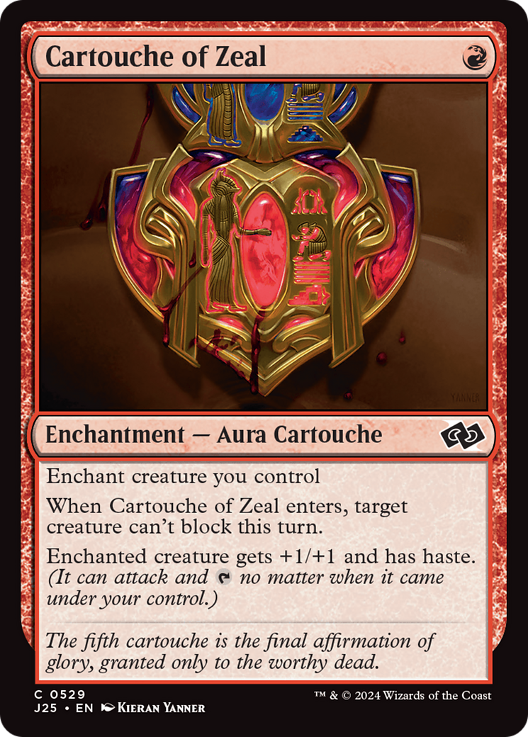 Cartouche of Zeal [Foundations Jumpstart] | Cards and Coasters CA