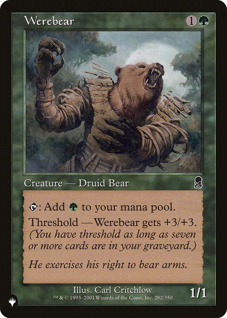 Werebear [The List Reprints] | Cards and Coasters CA