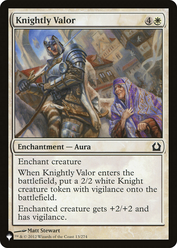 Knightly Valor [The List Reprints] | Cards and Coasters CA