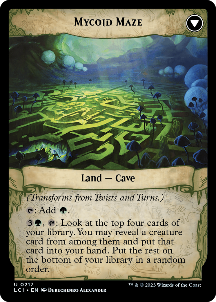 Twists and Turns // Mycoid Maze [The Lost Caverns of Ixalan] | Cards and Coasters CA