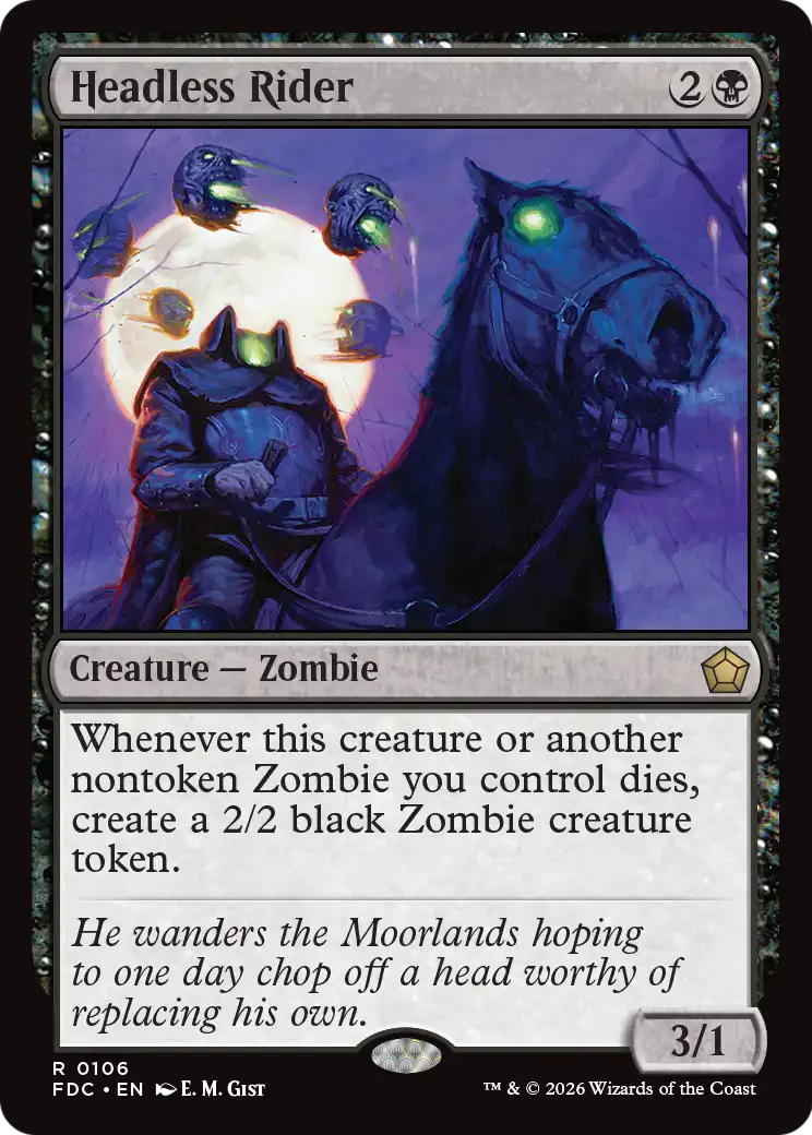 Headless Rider [Foundations Commander] | Cards and Coasters CA