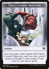 Treasure // Tibalt, Cosmic Impostor Emblem Double-Sided Token [Kaldheim Tokens] | Cards and Coasters CA