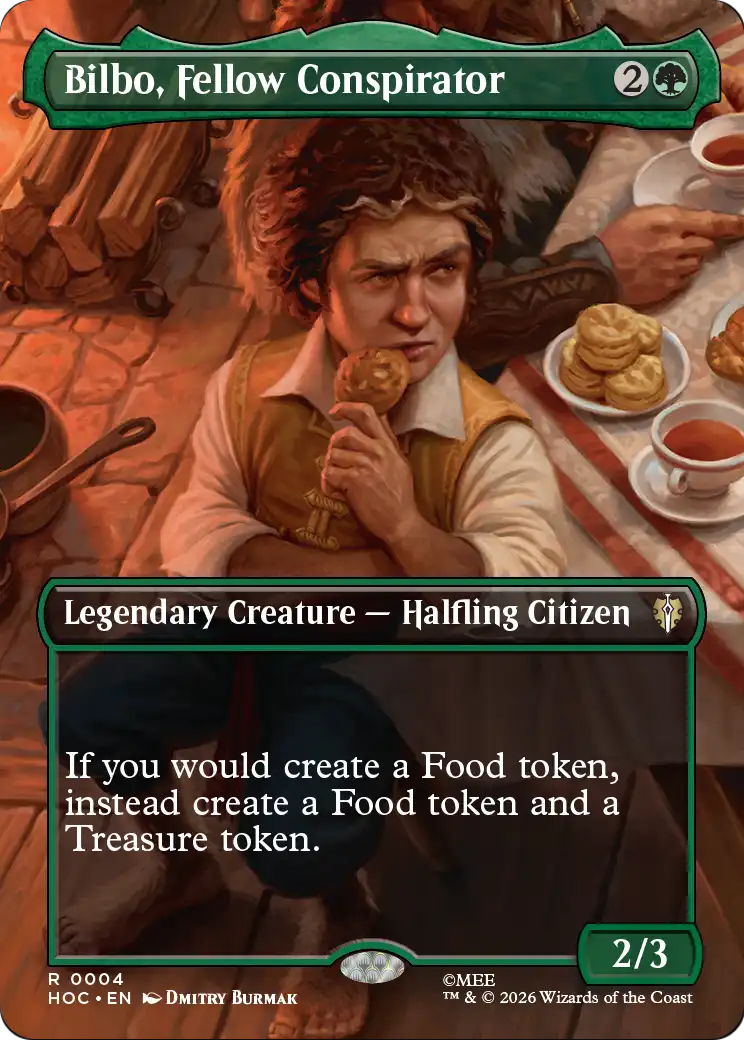 Bilbo, Fellow Conspirator (Borderless) [The Hobbit: Eternal-Legal] | Cards and Coasters CA