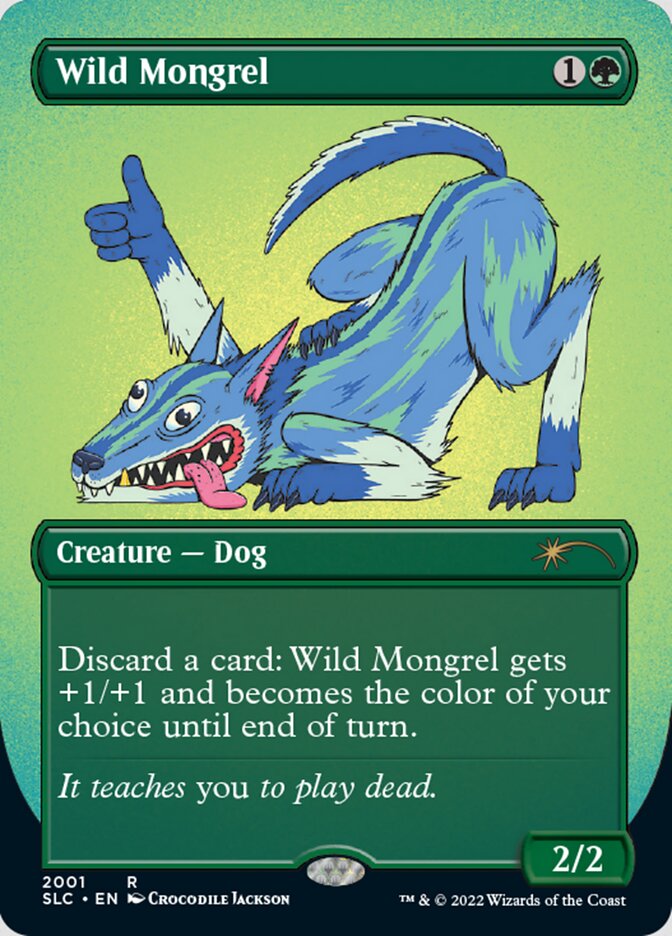 Wild Mongrel (Borderless) [Secret Lair Countdown Kit] | Cards and Coasters CA