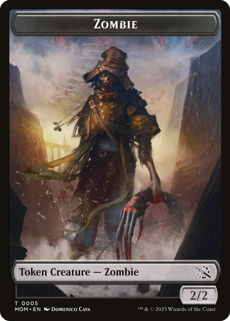 Treasure (21) // Zombie Double-Sided Token [March of the Machine Tokens] | Cards and Coasters CA