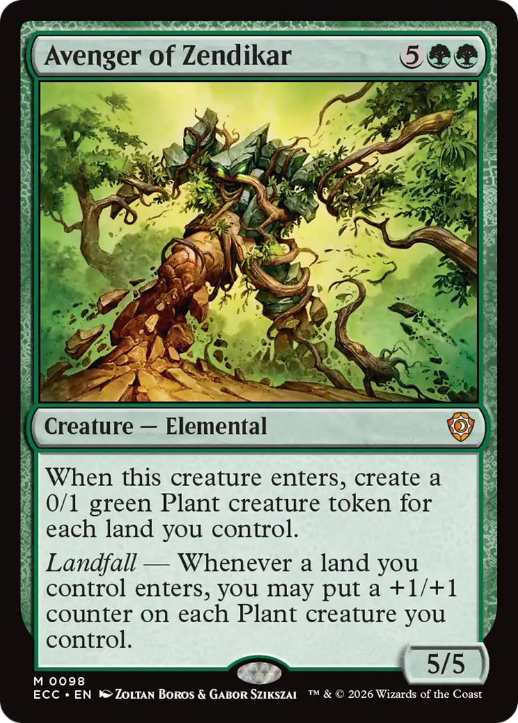 Avenger of Zendikar [Lorwyn Eclipsed Commander] | Cards and Coasters CA