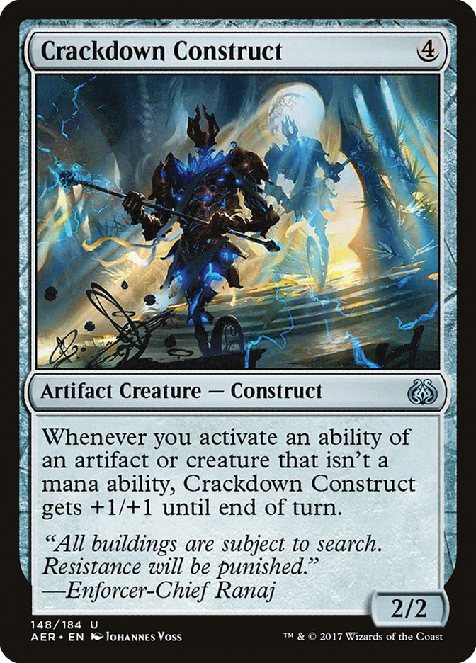 Crackdown Construct [Aether Revolt] | Cards and Coasters CA