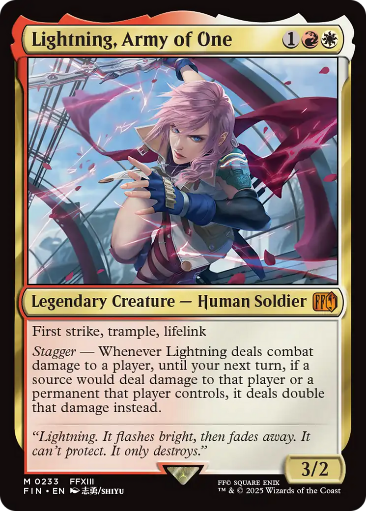 Lightning, Army of One [FINAL FANTASY] | Cards and Coasters CA