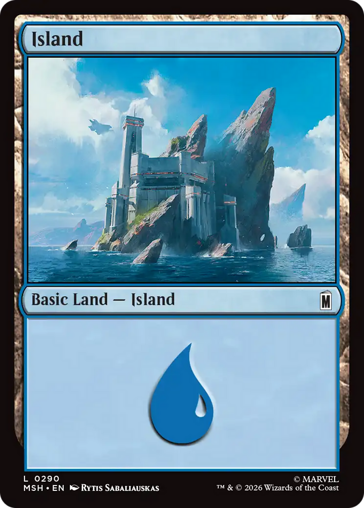Island (0290) [Marvel Super Heroes] | Cards and Coasters CA