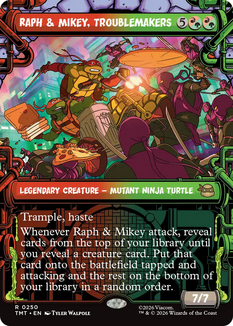 Raph & Mikey, Troublemakers (Showcase) [Teenage Mutant Ninja Turtles] | Cards and Coasters CA