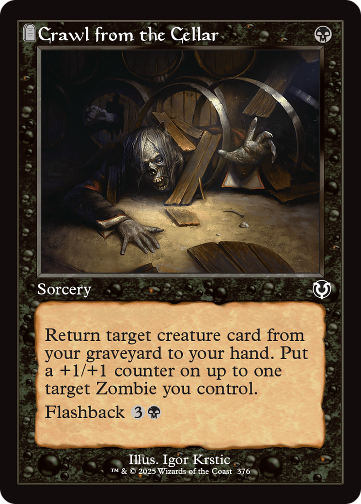 Crawl from the Cellar (Retro Frame) [Innistrad Remastered] | Cards and Coasters CA