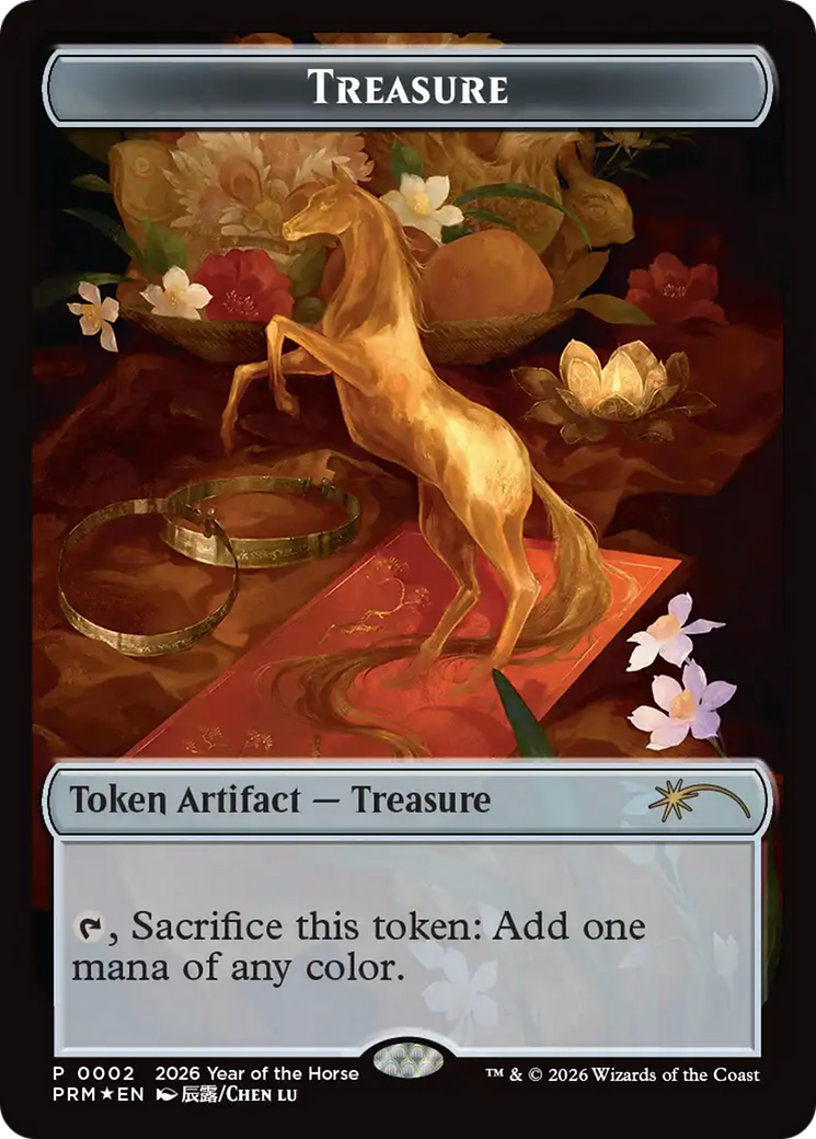 Treasure Token (Year of the Horse 2026) [Standard Showdown Promos Tokens] | Cards and Coasters CA